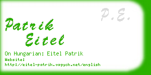 patrik eitel business card